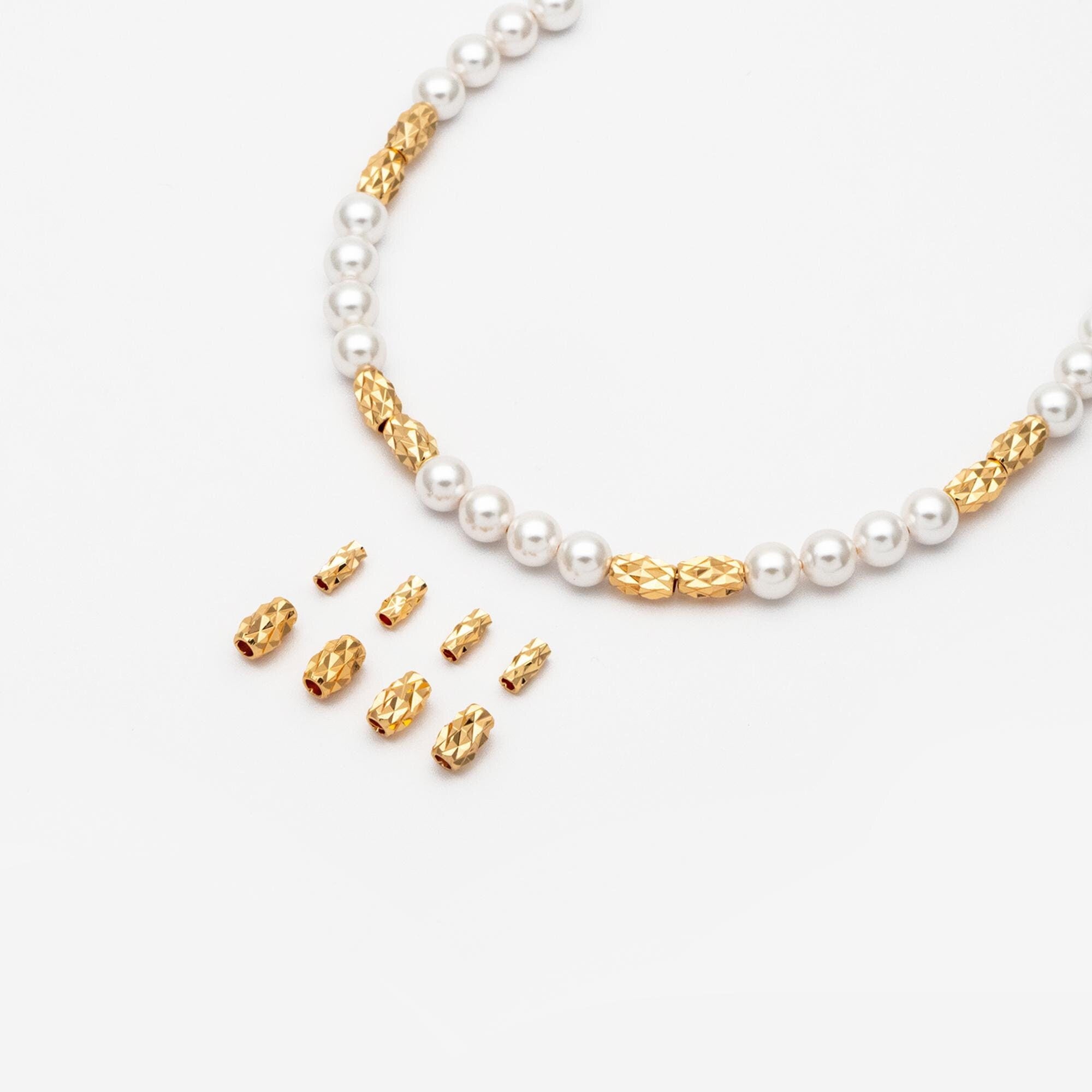 20pcs Gold Cutting Spacer Beads, DIY Jewelry Making Supplies Wholesale (GB-2016)